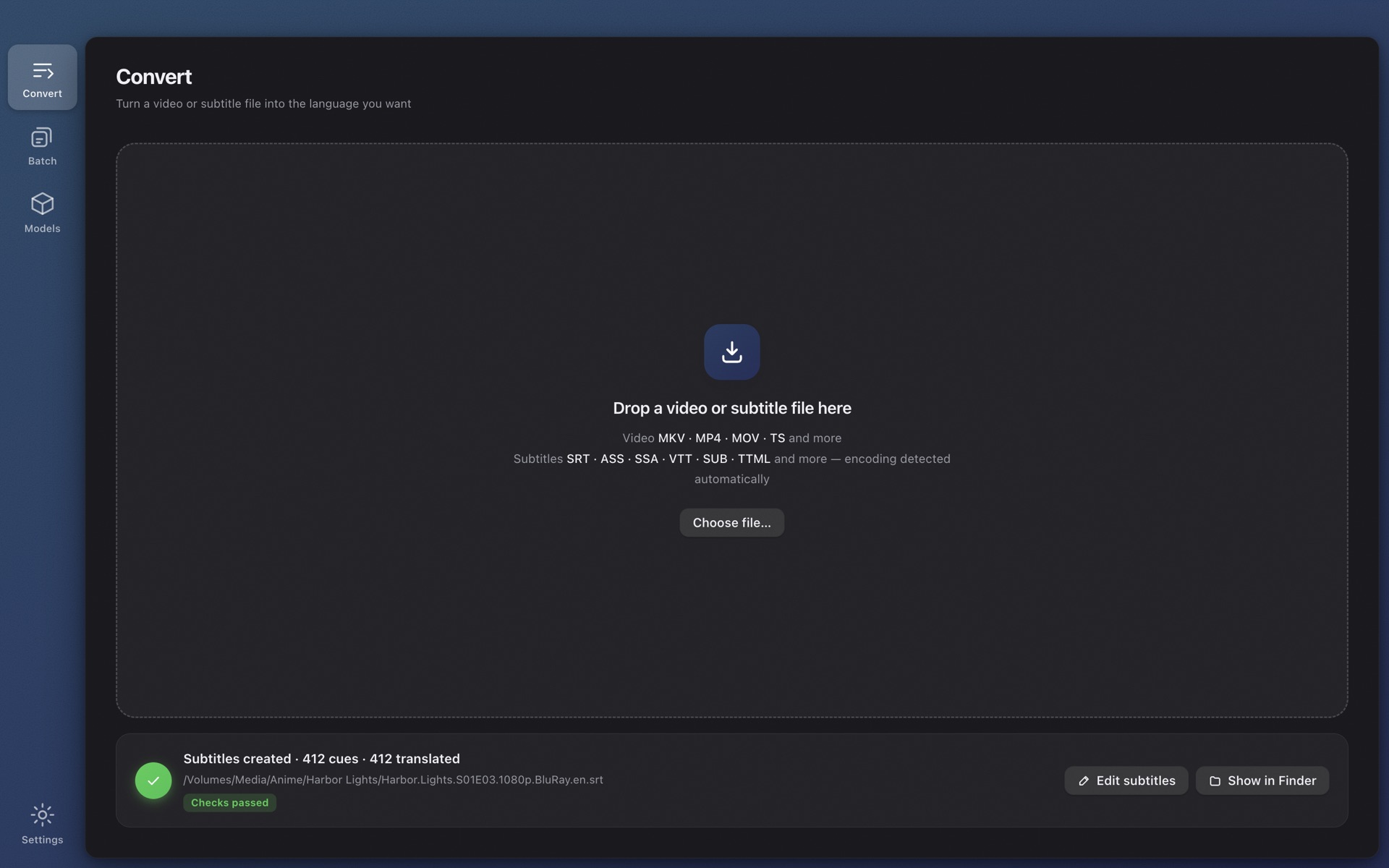 Translate and export